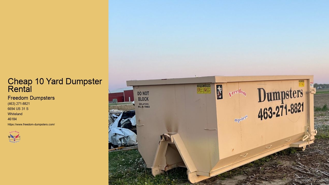 Dumpster Rental Rates