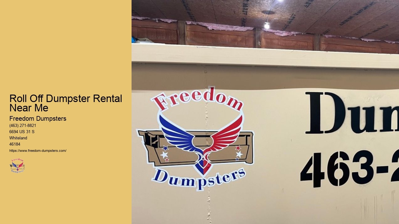 Freedom Dumpsters Policy